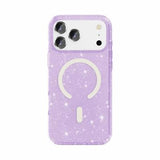 iPhone 18 Pro Max Stylish Glitter Series Hybrid Cover - MagSafe kompatibel - Lilla
