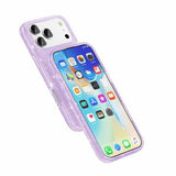 iPhone 18 Pro Max Stylish Glitter Series Hybrid Cover - MagSafe kompatibel - Lilla
