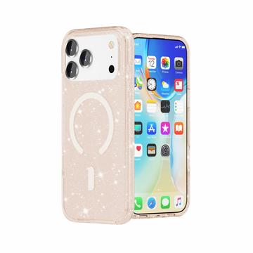 iPhone 18 Pro Stylish Glitter Series Hybrid Cover - MagSafe kompatibel - Guld