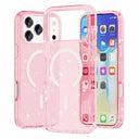 iPhone 18 Pro Stylish Glitter Series Hybrid Cover - MagSafe kompatibel - Pink