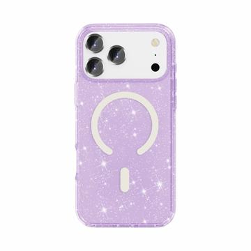 iPhone 18 Pro Stylish Glitter Series Hybrid Cover - MagSafe kompatibel - Lilla