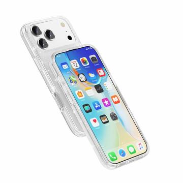 iPhone 18 Pro Stylish Glitter Series Hybrid Cover - MagSafe kompatibel - Hvid