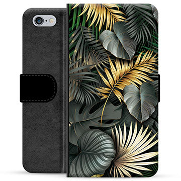 iPhone 6 / 6S Premium Flip Cover med Pung - Gyldne Blade