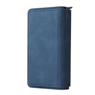 iPhone 6/7/8/SE (2020)/SE (2022) Flip Cover m. strop, pung og kortholdere - blå