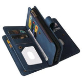 iPhone 6/7/8/SE (2020)/SE (2022) Flip Cover m. strop, pung og kortholdere - blå