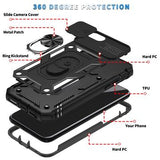 iPhone 6/6S/7/8/SE (2020)/SE (2022) Hybrid Cover med Metalstativ - Sort