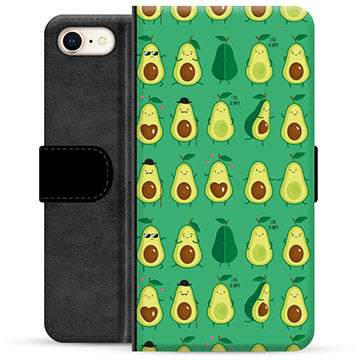 iPhone 7/8/SE (2020)/SE (2022) Premium Flip Cover med Pung - Avocadomønster
