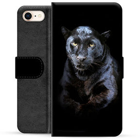 iPhone 7/8/SE (2020)/SE (2022) Premium Flip Cover med Pung - Sort Panter