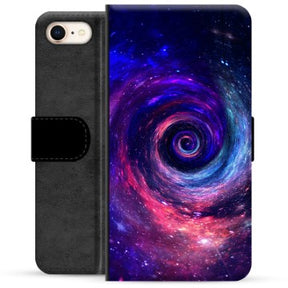 iPhone 7/8/SE (2020)/SE (2022) Premium Flip Cover med Pung - Galakse