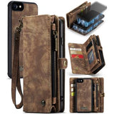 iPhone 7/8/SE (2020)/SE (2022) Caseme 008 2-i-1 Multifunktionel Pung - Brun