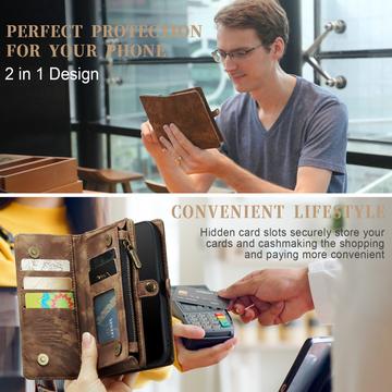 iPhone 7/8/SE (2020)/SE (2022) Caseme 008 2-i-1 Multifunktionel Pung - Brun