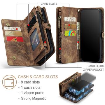 iPhone 7/8/SE (2020)/SE (2022) Caseme 008 2-i-1 Multifunktionel Pung - Brun