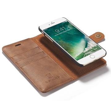 iPhone 7/8/SE (2020)/SE (2022) DG.Ming 2-i-1 Læderpung med Aftageligt Cover - Brun