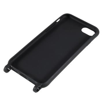 iPhone 7/8/SE (2020)/SE (2022) fleksibelt etui med skulderrem - sort