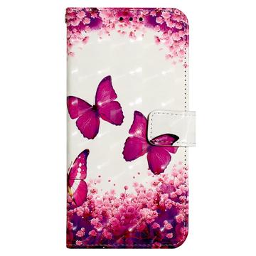 iPhone 7/8/SE (2020)/SE (2022) Wonder Series Pung Cover - Rose Sommerfugle