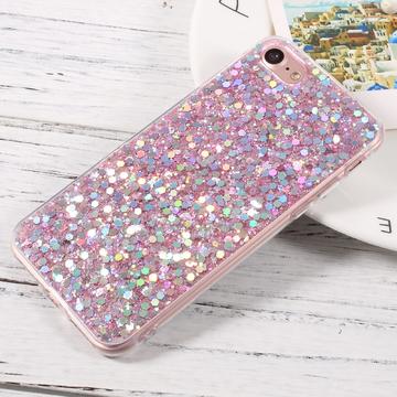 iPhone 7/8/SE (2020)/SE (2022) Glitter Flakes TPU Cover - Pink
