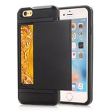 iPhone 7/8/SE (2020)/SE (2022) Hybrid Cover med Glidende Kortslot - Sort