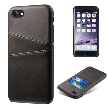 iPhone 7/8/SE (2020)/SE (2022) KSQ Belagt Plastikcover med Kortlommer - Sort