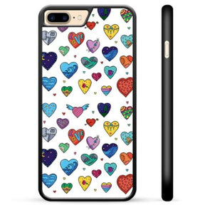 iPhone 7 Plus / iPhone 8 Plus Beskyttende Cover - Hjerter