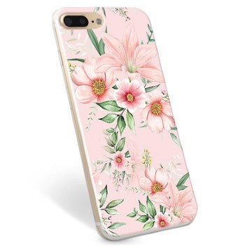 iPhone 7 Plus / iPhone 8 Plus TPU Cover - Vandfarveblomster