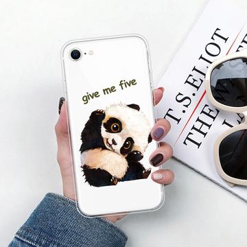 iPhone 7/8/SE (2020)/SE (2022) Stilfuld Ultra-Slim TPU Cover - Panda