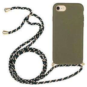 iPhone 7/8/SE (2020)/SE (2022) TPU Cover med Nøglesnor - Army Grøn