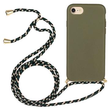iPhone 7/8/SE (2020)/SE (2022) TPU Cover med Nøglesnor - Army Grøn