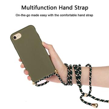 iPhone 7/8/SE (2020)/SE (2022) TPU Cover med Nøglesnor - Army Grøn