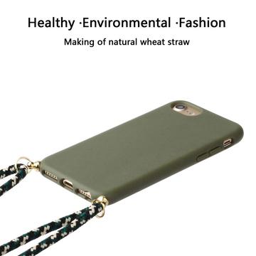 iPhone 7/8/SE (2020)/SE (2022) TPU Cover med Nøglesnor - Army Grøn