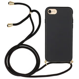 iPhone 7/8/SE (2020)/SE (2022) TPU Cover med Nøglesnor - Sort
