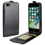 iPhone 7/8/SE (2020)/SE (2022) Vertikal Flip Taske med Kortholder - Sort