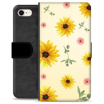 iPhone 7/8/SE (2020)/SE (2022) Premium Flip Cover med Pung - Solsikke