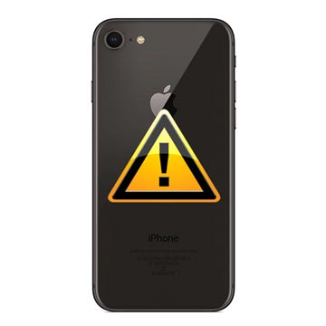 iPhone 8 Bag Cover Reparation - inkl. ramme - Sort