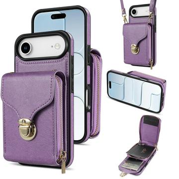 iPhone Air Alt-i-et cover med pung og rem - Lilla