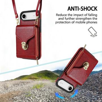 iPhone Air Alt-i-et cover med pung og rem - rød