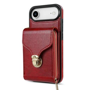iPhone Air Alt-i-et cover med pung og rem - rød