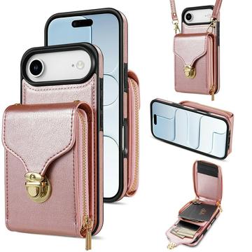iPhone Air Alt-i-et cover med pung og rem - Rødguld