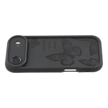 iPhone Air TPU-cover med Sommerfugleprint - Sort