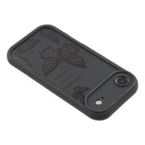 iPhone Air TPU-cover med Sommerfugleprint - Sort