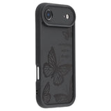 iPhone Air TPU-cover med Sommerfugleprint - Sort
