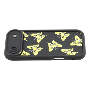 iPhone Air TPU-cover med Sommerfugleprint - Gul / Sort