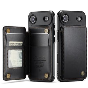 iPhone Air Caseme C22-etui RFID-kortpung - Sort