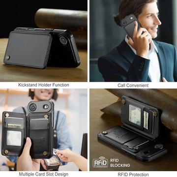 iPhone Air Caseme C22-etui RFID-kortpung - Sort