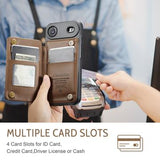 iPhone Air Caseme C22-etui RFID-kortpung - brun