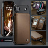iPhone Air Caseme C22-etui RFID-kortpung - brun