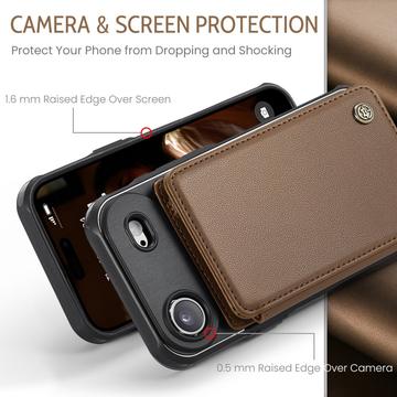 iPhone Air Caseme C22-etui RFID-kortpung - brun