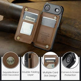 iPhone Air Caseme C22-etui RFID-kortpung - brun