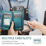 iPhone Air Caseme C22-etui RFID-kortpung - grøn