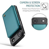 iPhone Air Caseme C22-etui RFID-kortpung - grøn