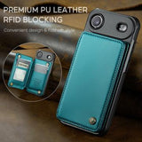 iPhone Air Caseme C22-etui RFID-kortpung - grøn